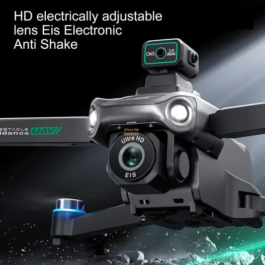 8K Dual Camera 5G WIFI FPV Remote Control Quadcopter Drone 2KM Obstacle Avoidance LED Screen Brushless GPS Follow Me RC Drone