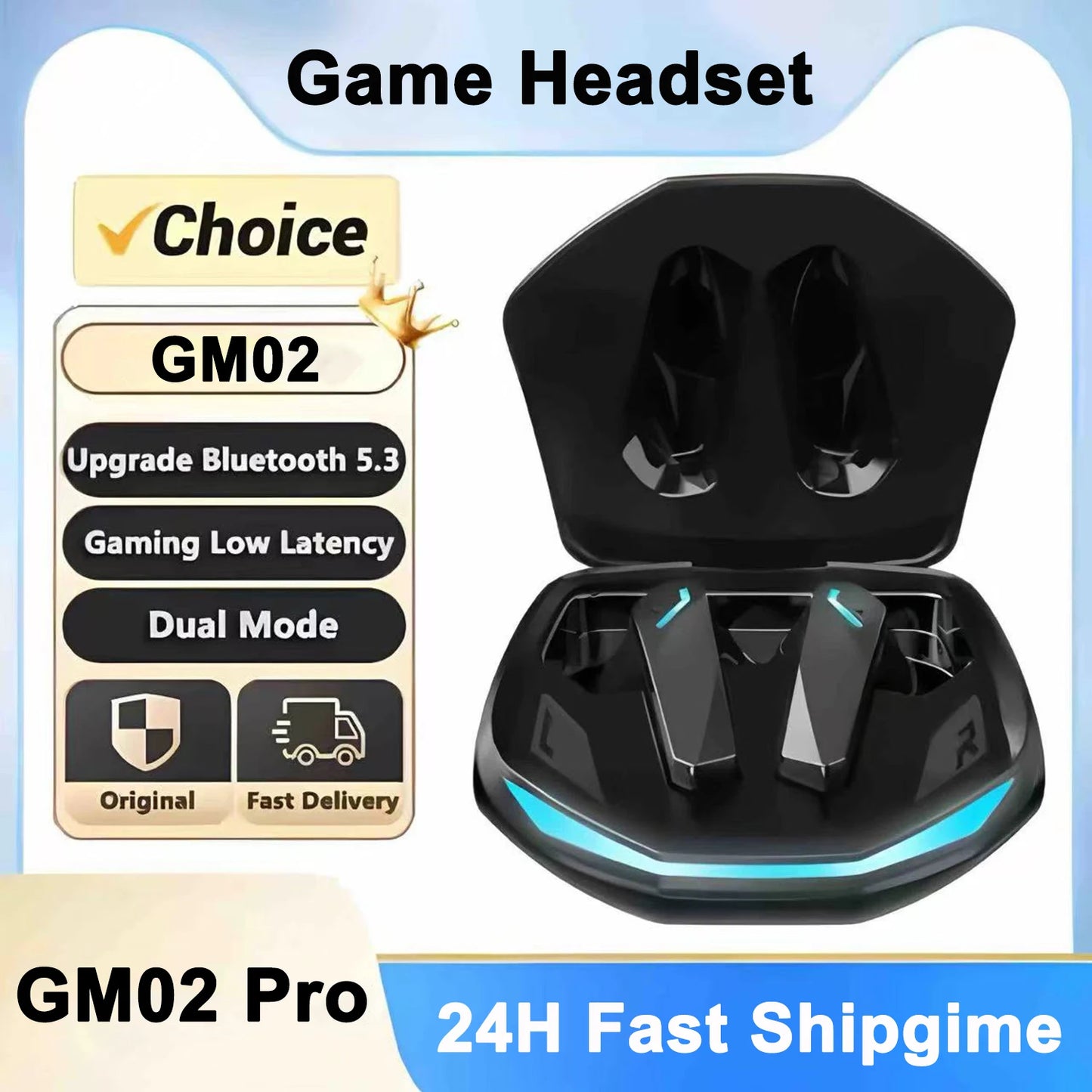 اختيار لينوفو GM2 برو سماعات أذن لاسلكية بلوتوث 5.3 للألعاب منخفضة الكمون ثنائية الوضع سماعات أذن رياضية داخل الأذن مع ميكروفون 